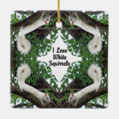 Ik hou van witte eekhoorns keramisch ornament (Achterkant)