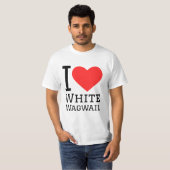 Ik hou van witte waggelen t-shirt (Voorkant volledig)