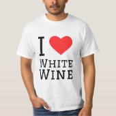 Ik hou van witte wijn t-shirt (Voorkant)