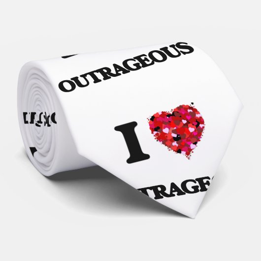 Ik hou van woedend stropdas (Opgerold)