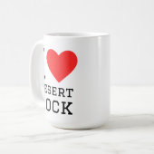 Ik hou van woestijnsteen koffiemok (Voorkant links)