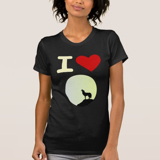 Ik hou van wolf t-shirt (Voorkant)