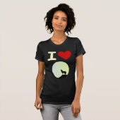 Ik hou van wolf t-shirt (Voorkant volledig)