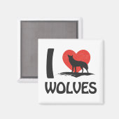 Ik hou van wolven magneet (Voorkant / Achterkant)