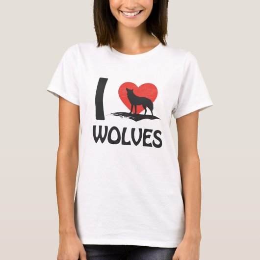 Ik hou van wolven t-shirt (Voorkant)