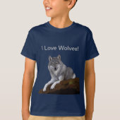 Ik hou van wolven! t-shirt (Voorkant)