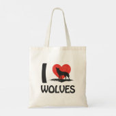 Ik hou van wolven tote bag (Achterkant)