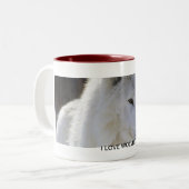 Ik hou van Wolven Tweekleurige Koffiemok (Voorkant links)