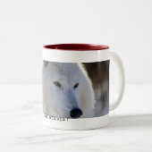 Ik hou van Wolven Tweekleurige Koffiemok (Voorkant rechts)