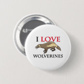 Ik hou van Wolverines Ronde Button 5,7 Cm (Voorkant /achterkant)