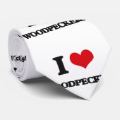 Ik hou van Woodpeckers Stropdas (Opgerold)