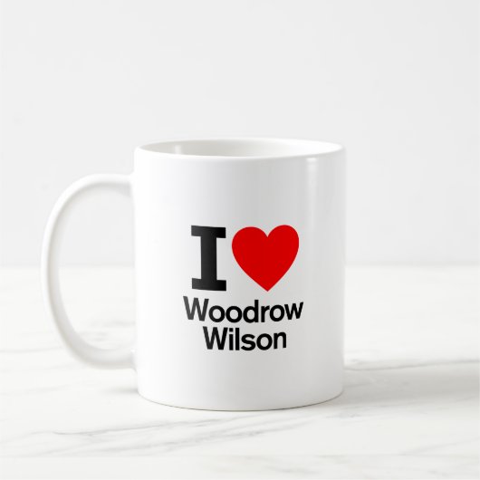 Ik hou van Woodrow Wilson Koffiemok (Links)