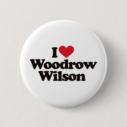 Ik hou van Woodrow Wilson Ronde Button 5,7 Cm (Voorkant)