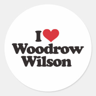 Ik hou van Woodrow Wilson Ronde Sticker