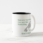 Ik hou van Woodworking en opa zijn! Tweekleurige Koffiemok (Voorkant rechts)