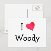 Ik hou van Woody Briefkaart (Voorkant / Achterkant)