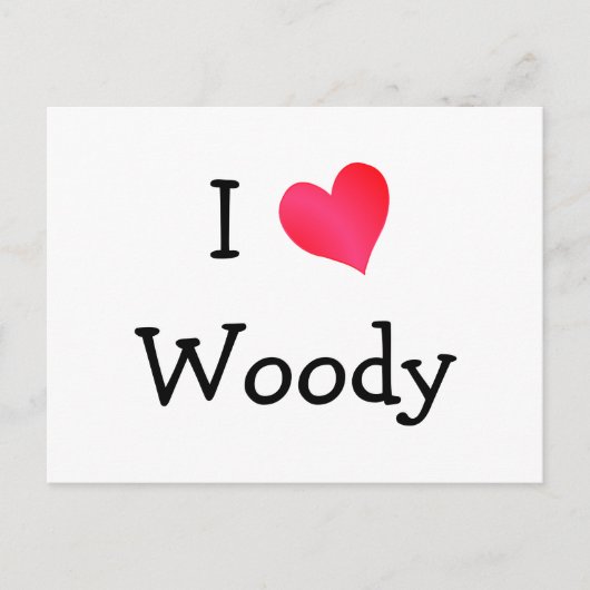 Ik hou van Woody Briefkaart (Voorkant)