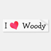Ik hou van Woody Bumpersticker (Voorkant)