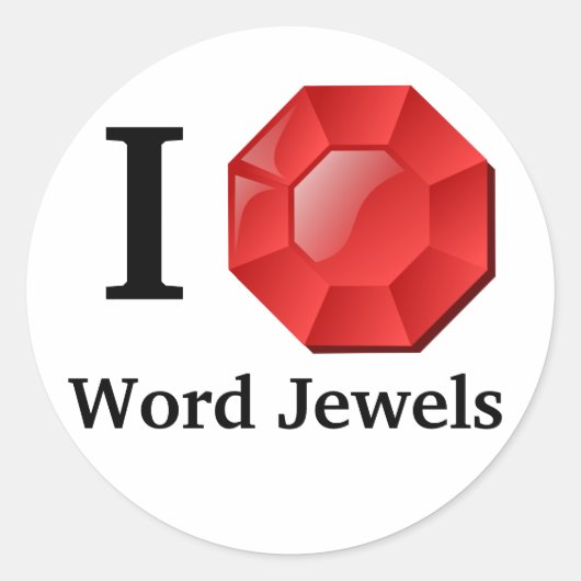 Ik hou van Word Jewels Stickers (Voorkant)