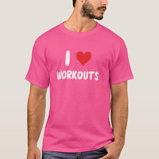 Ik hou van workouts - Gym Fitness Gezondheid Gewic T-shirt (Voorkant)