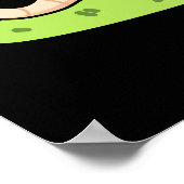 Ik hou van Worm Hugs Funny Warm Worm Pun Dark BG Poster (Hoek)