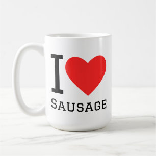 Ik hou van worst koffiemok