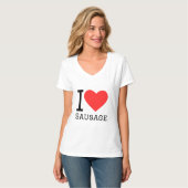 Ik hou van worst t-shirt (Voorkant volledig)