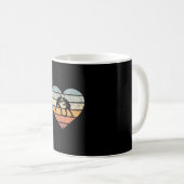 Ik hou van worstelen Retro Hart Koffiemok (Voorkant rechts)
