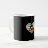 Ik hou van worstelen Retro Hart Koffiemok (Voorkant links)
