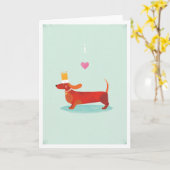 Ik hou van worsthonden kaart (Gele Bloem)