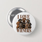 Ik hou van worstjes ronde button 5,7 cm (Voorkant /achterkant)