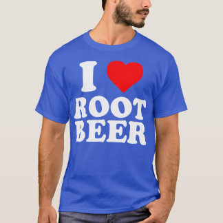 Ik hou van wortelbier in hart wortel bier t-shirt