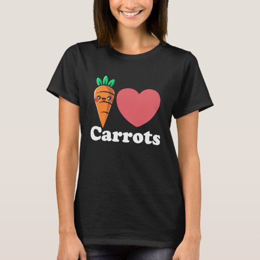 Ik hou van wortelen t-shirt (Voorkant)