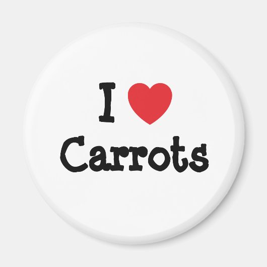 Ik hou van wortelhart T-Shirt Magneet (Voorkant)