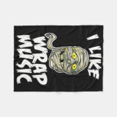 Ik hou van Wrap Music Funny Halloween Mummy Fleece Deken (Voorkant (Horizontaal))