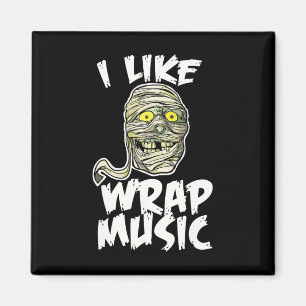 Ik hou van Wrap Music Funny Halloween Mummy Magneet
