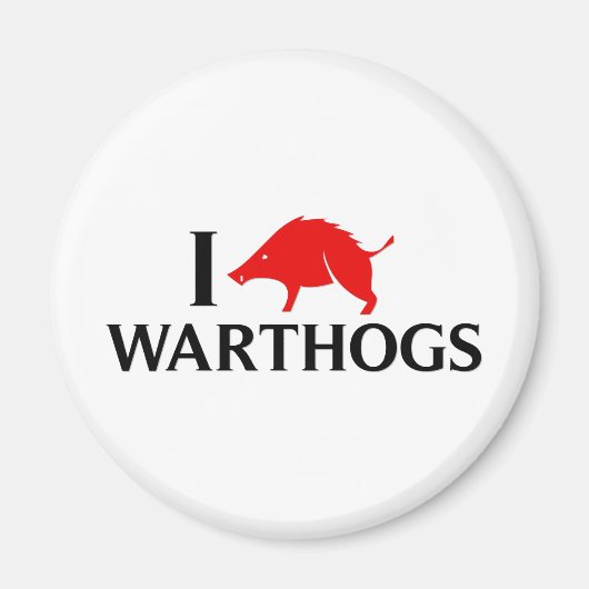 Ik hou van wrattenzwijn magneet (Voorkant)