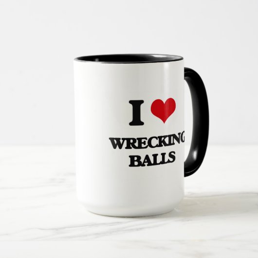 Ik hou van Wrecking Balls Mok (Voorkant rechts)