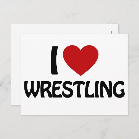 Ik hou van WRESTLING Briefkaart (Voorkant / Achterkant)