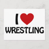 Ik hou van WRESTLING Briefkaart (Voorkant)
