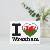 Ik hou van Wrexham Briefkaart (Staand voorkant)