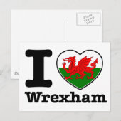 Ik hou van Wrexham Briefkaart (Voorkant / Achterkant)