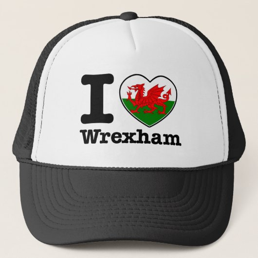 Ik hou van Wrexham Trucker Pet (Voorkant)