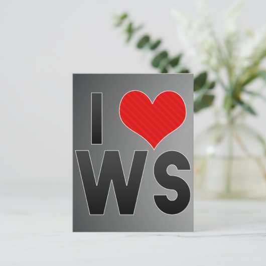 Ik hou van WS Briefkaart (Staand voorkant)