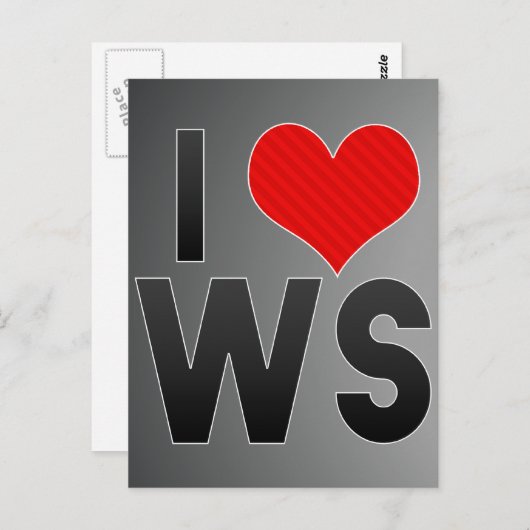 Ik hou van WS Briefkaart (Voorkant / Achterkant)