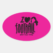 Ik hou van WTF  Ovale Sticker (Voorkant)