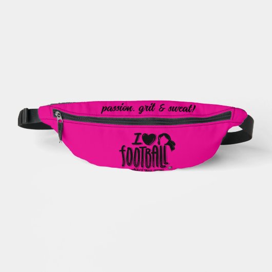 Ik hou van WTF Roze Zwart Heuptasje (Voorkant)