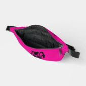 Ik hou van WTF Roze Zwart Heuptasje (Open)