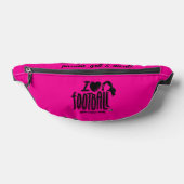 Ik hou van WTF Roze Zwart Heuptasje (Liggend)
