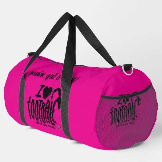 Ik hou van WTF Roze Zwart Plunjezak (Rechterhoek)